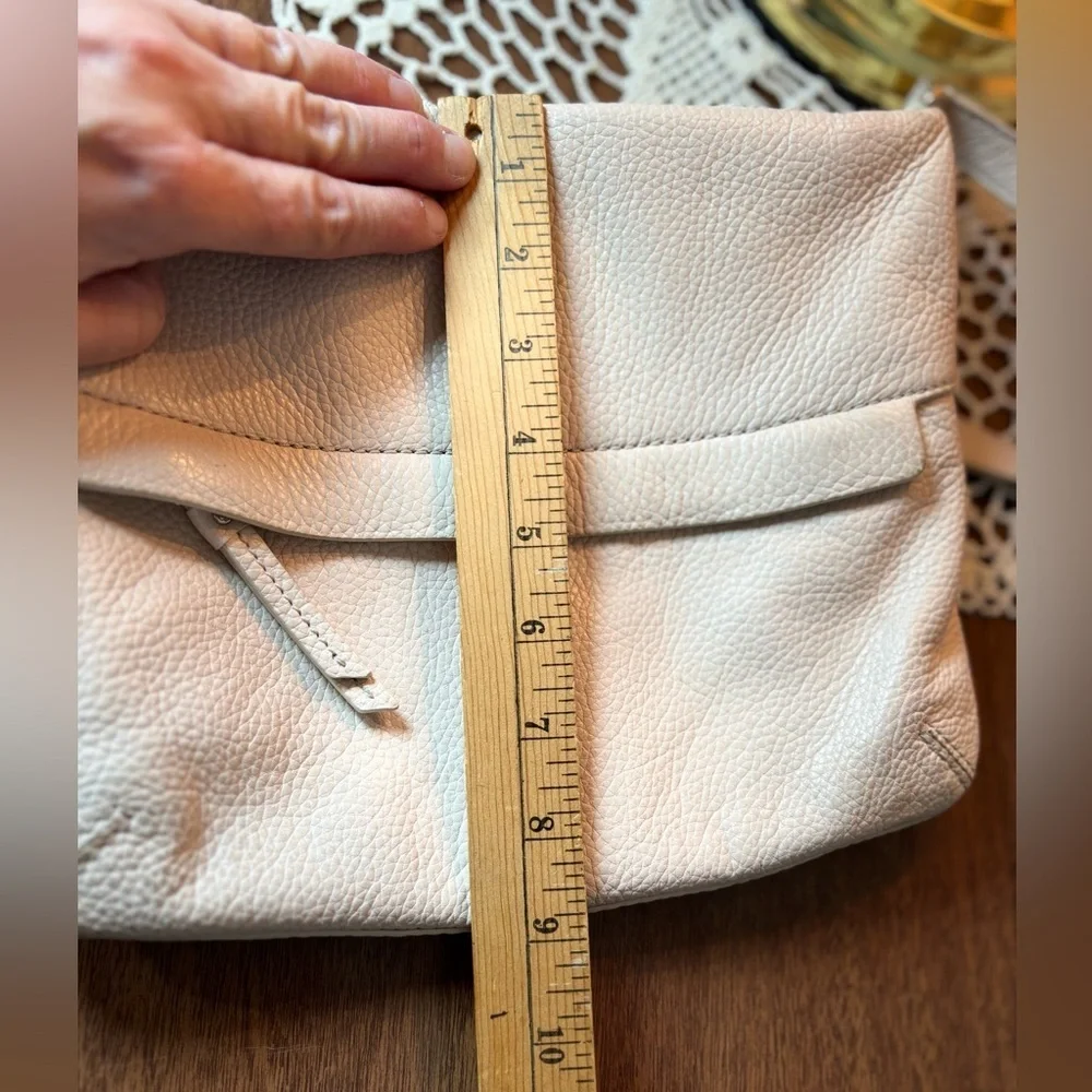 kate spade Cream Pebbled Leather Shoulder Crossbody Bag with Front Pocket